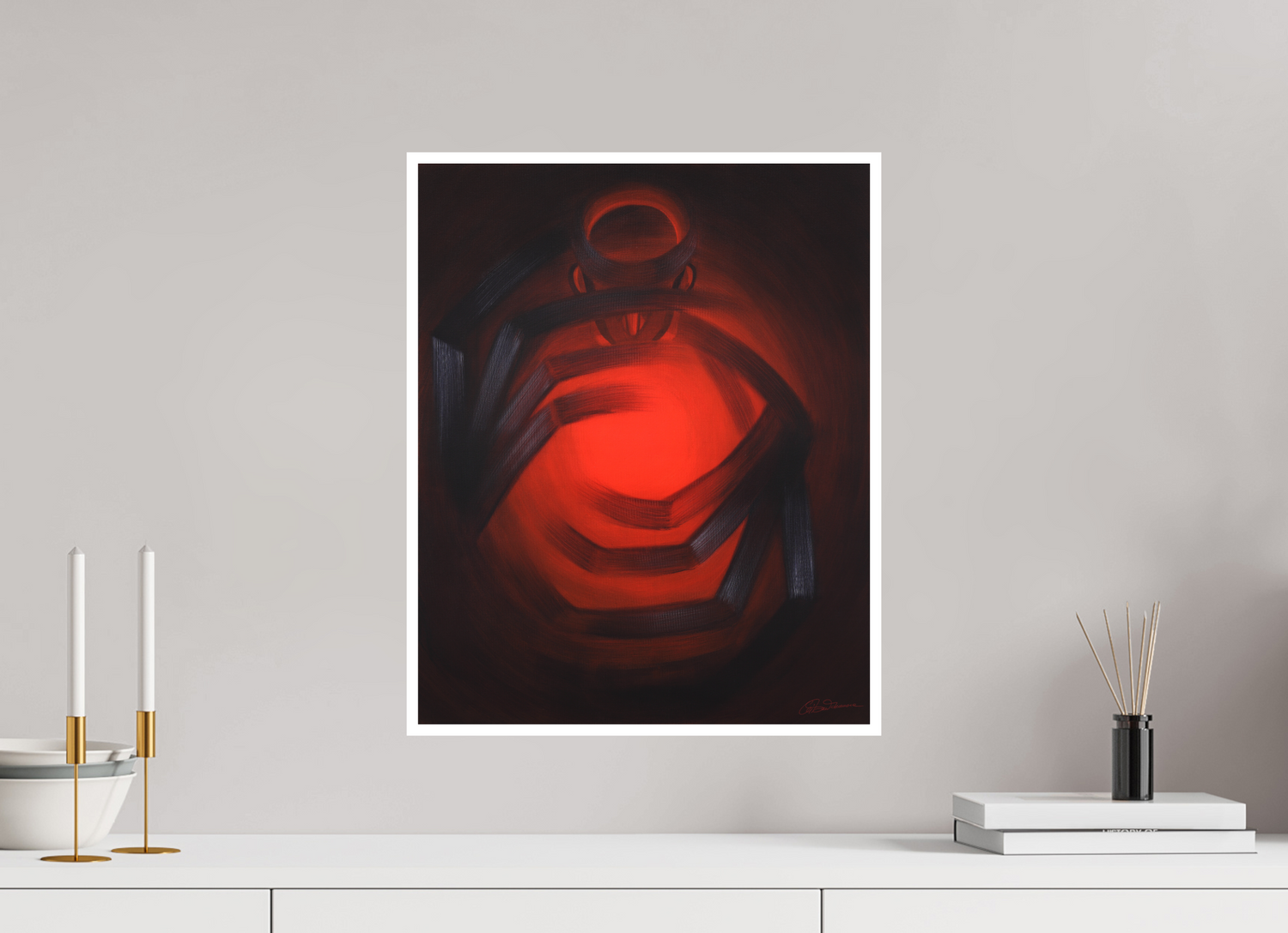 40 x 49,7 cm, Papier ohne Rahmen Der Feuerweber