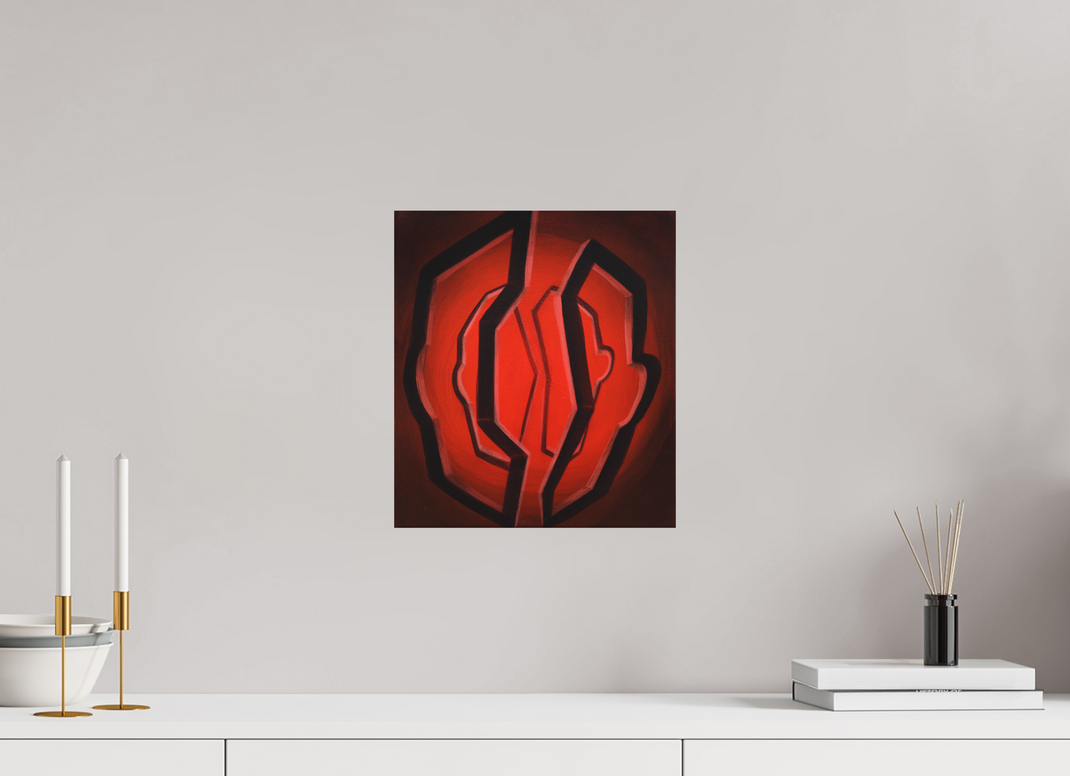 30 x 33,8 cm, Fine Art Print ohne Rahmen Selbst-Bild. Zwei Portale eines Selbst