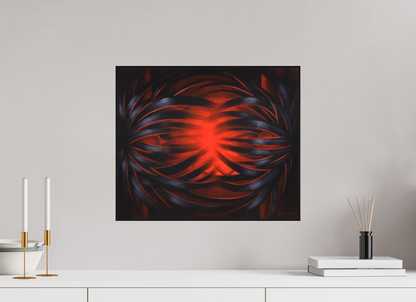 47,9 x 40 cm, Alu-Dibond mit Holzrahmen, schwarz Megnetische Genesis