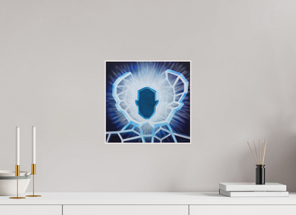 31,2 x 30 cm, Alu-Dibond mit Holzrahmen, weiß Öffnung - vom alten zum neuen Ich