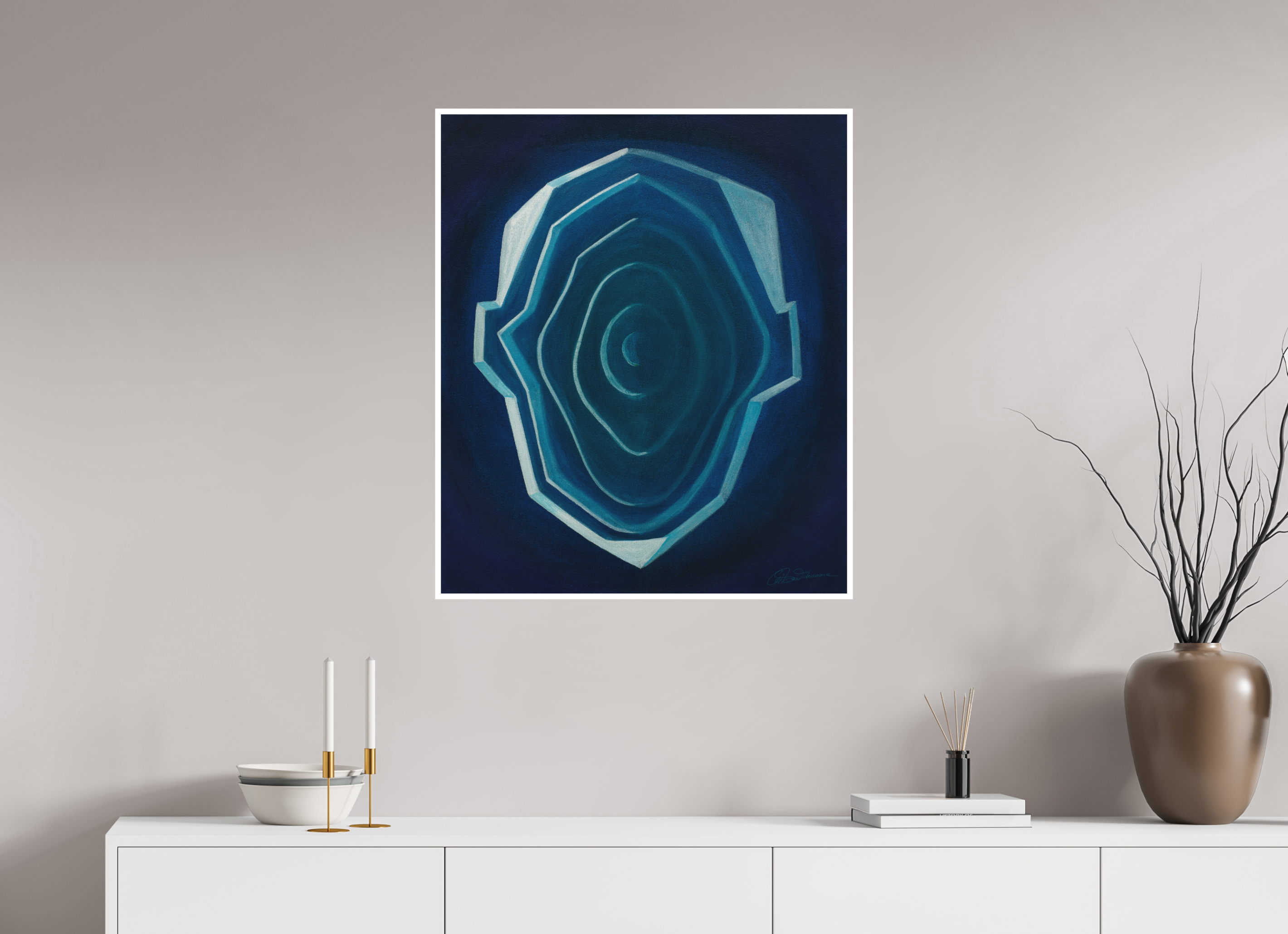 70 x 82,6 cm, Papier ohne Rahmen Schichten des Selbst