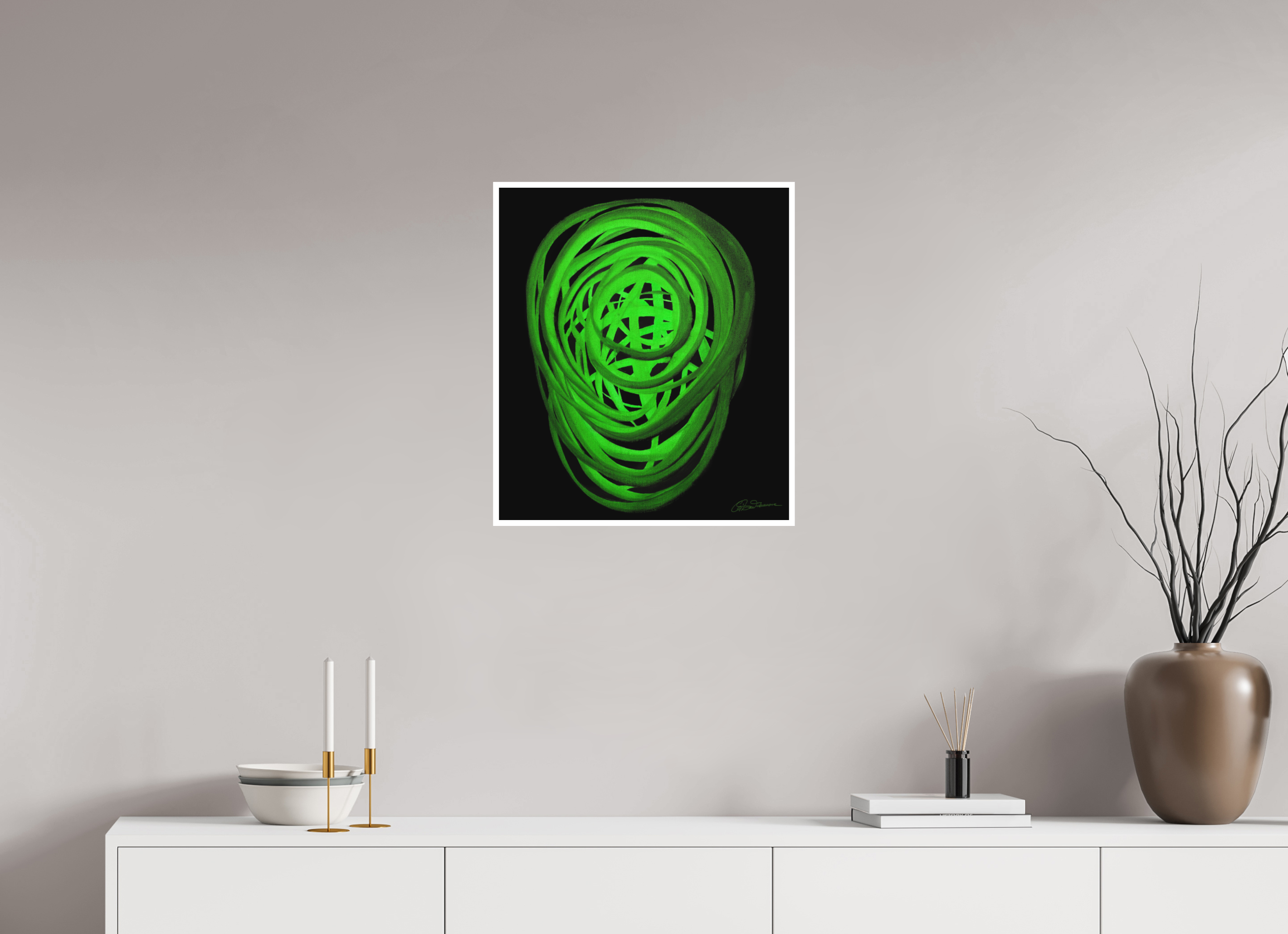 50 x 57,3 cm, Papier ohne Rahmen Erde – Innerer Sproß | Frühling