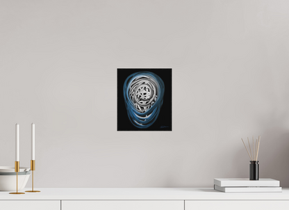 20 x 22,9 cm, Alu-Dibond mit Holzrahmen, schwarz Luft | Atem