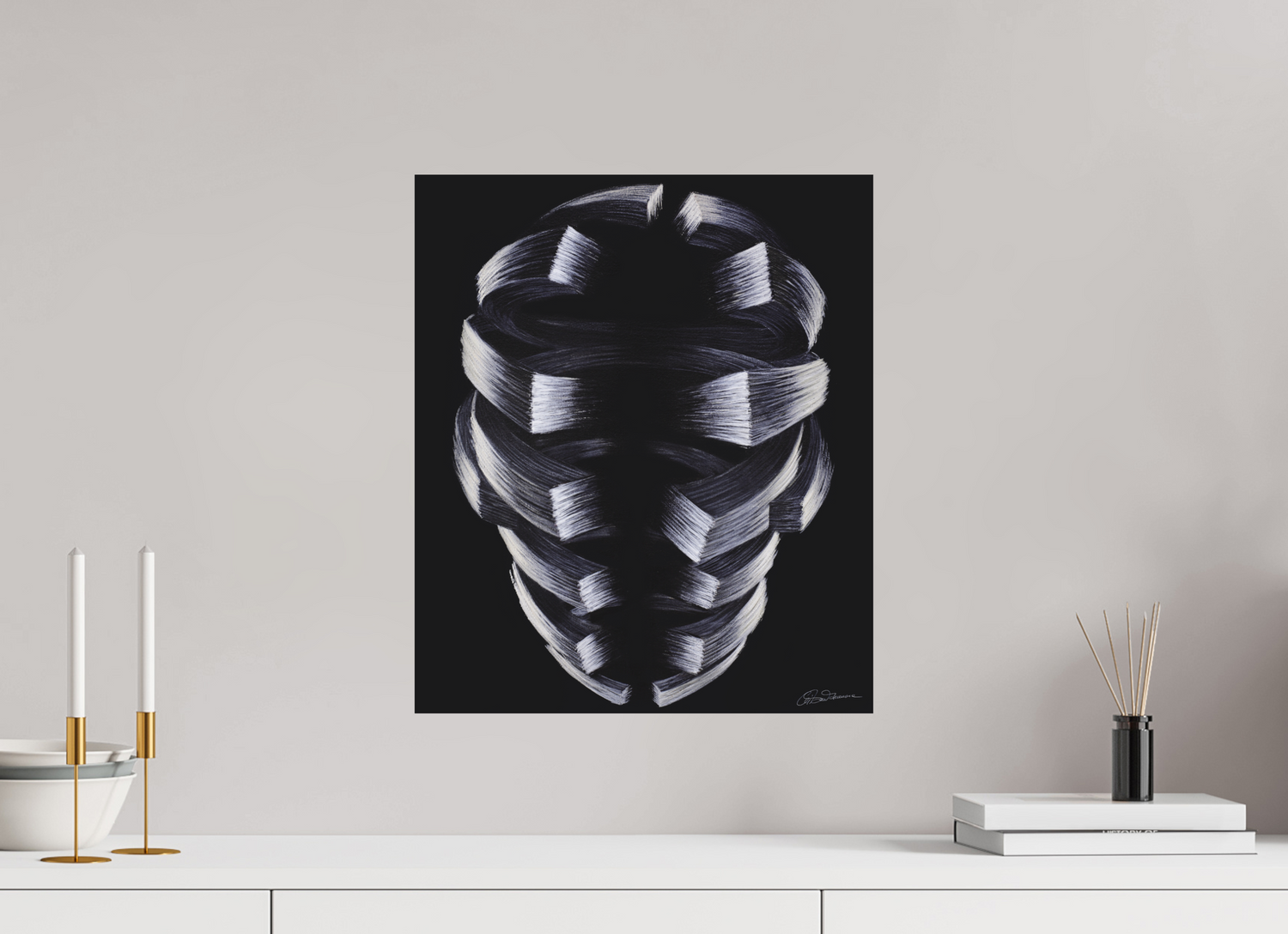 40 x 47 cm, Alu-Dibond mit Aufhängung Denken und Fühlen