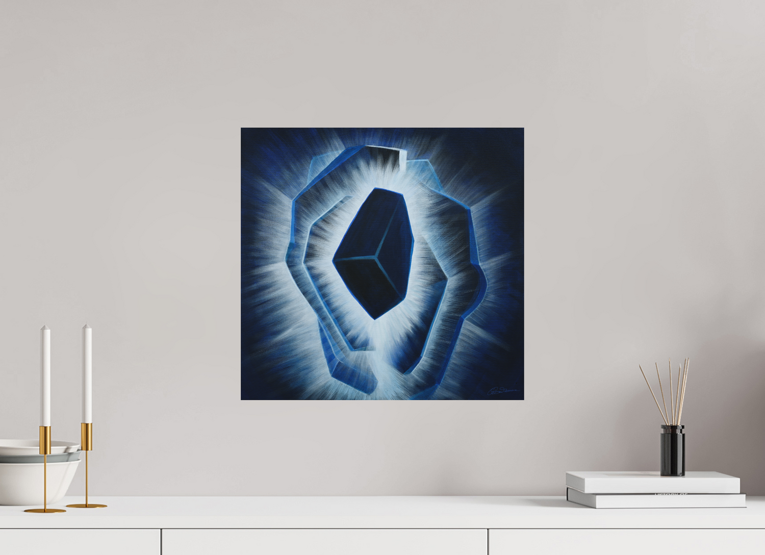 41,6 x 40 cm, Alu-Dibond mit Aufhängung Der innere Durchbruch – Erwachen