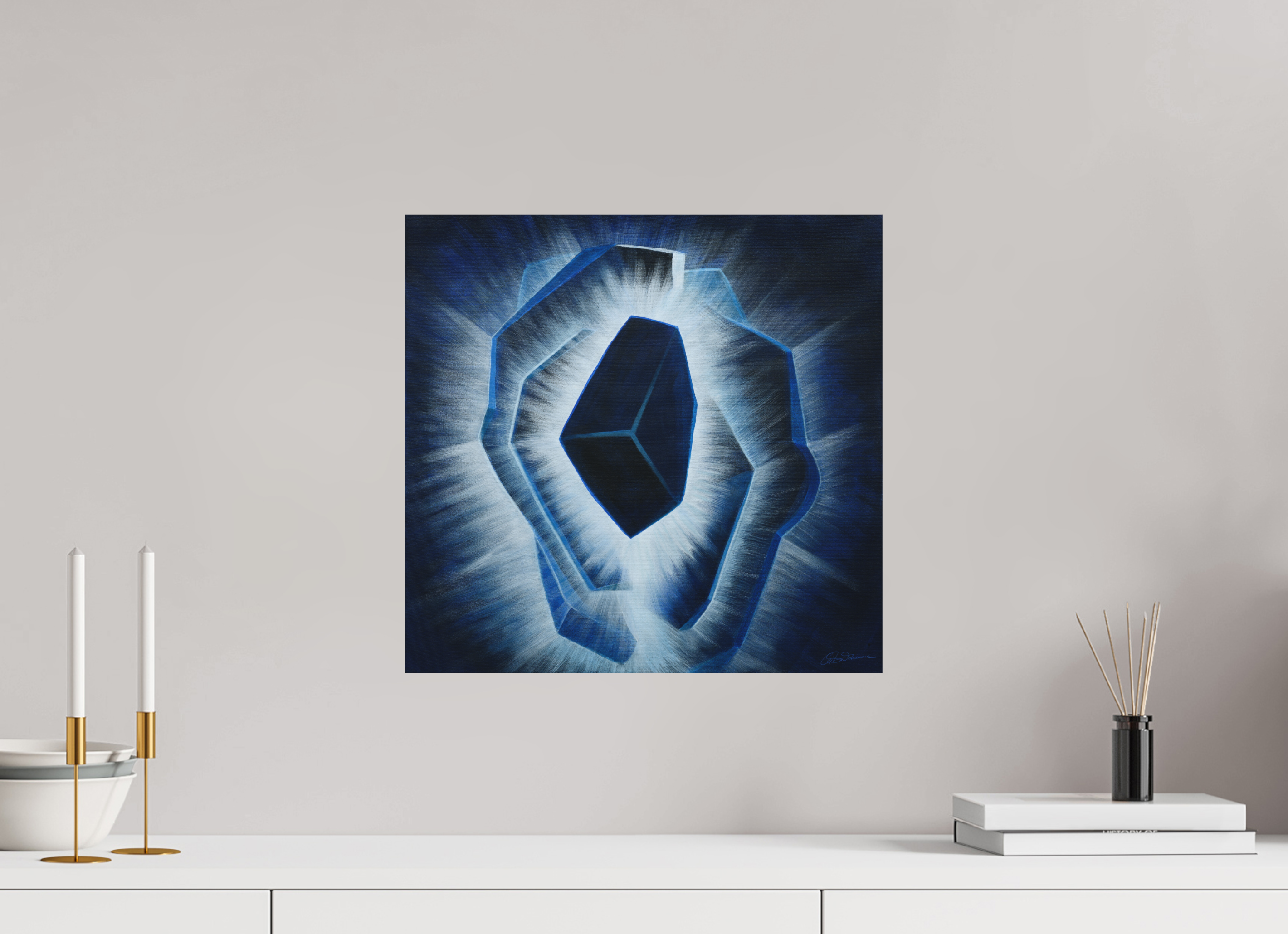 41,6 x 40 cm, Alu-Dibond mit Aufhängung Der innere Durchbruch – Erwachen