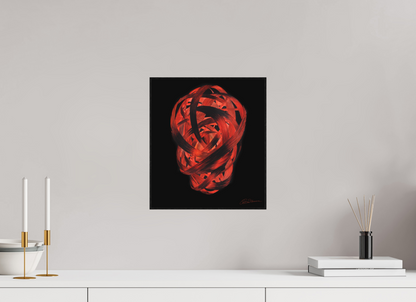 30 x 34 cm, Alu-Dibond mit Holzrahmen, schwarz Feuertaufe