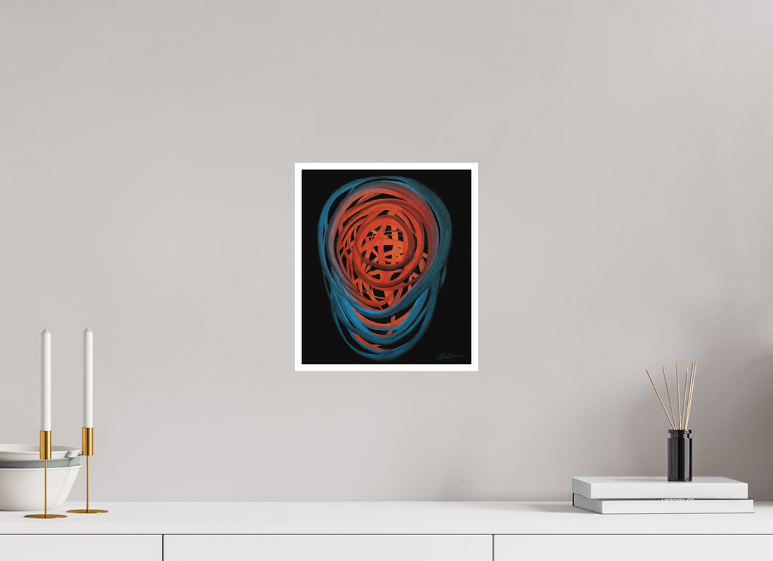 25 x 28,7 cm, Papier ohne Rahmen Feuer &amp; Wasser | Spätsommer