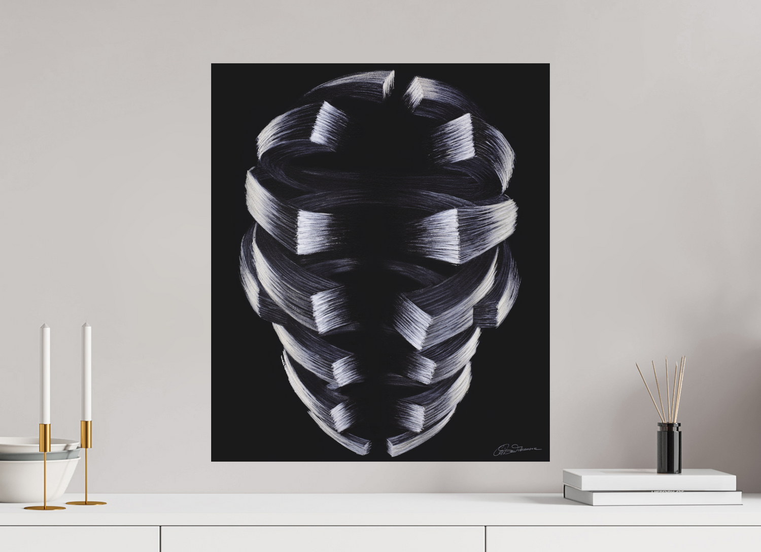 50 x 58,8 cm, Alu-Dibond mit Aufhängung Denken und Fühlen