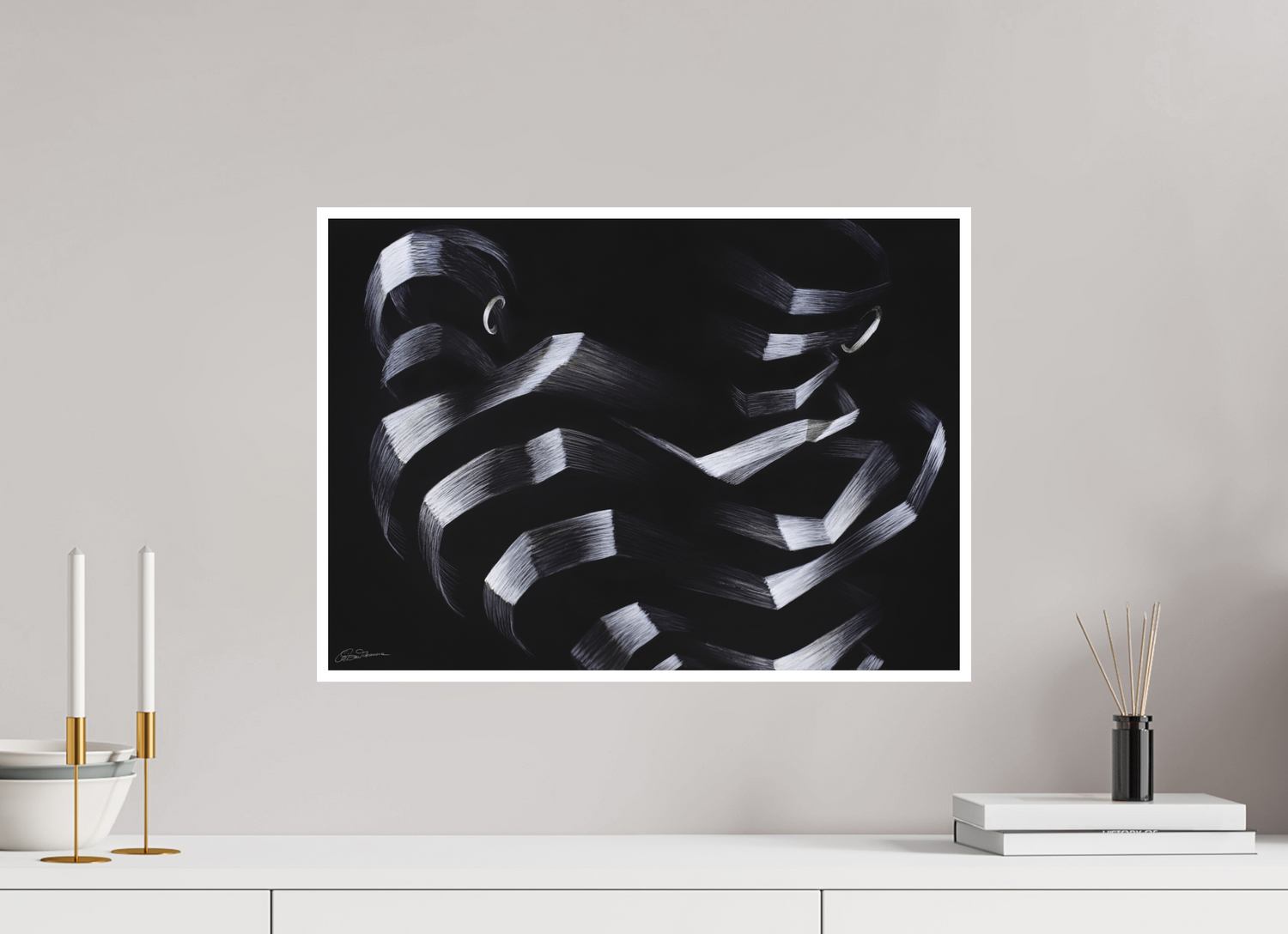 55,9 x 40 cm, Papier ohne Rahmen Duell &amp; Duett