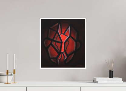 40 x 44,2 cm, Papier ohne Rahmen Selbst-Bild. Schale und Kern