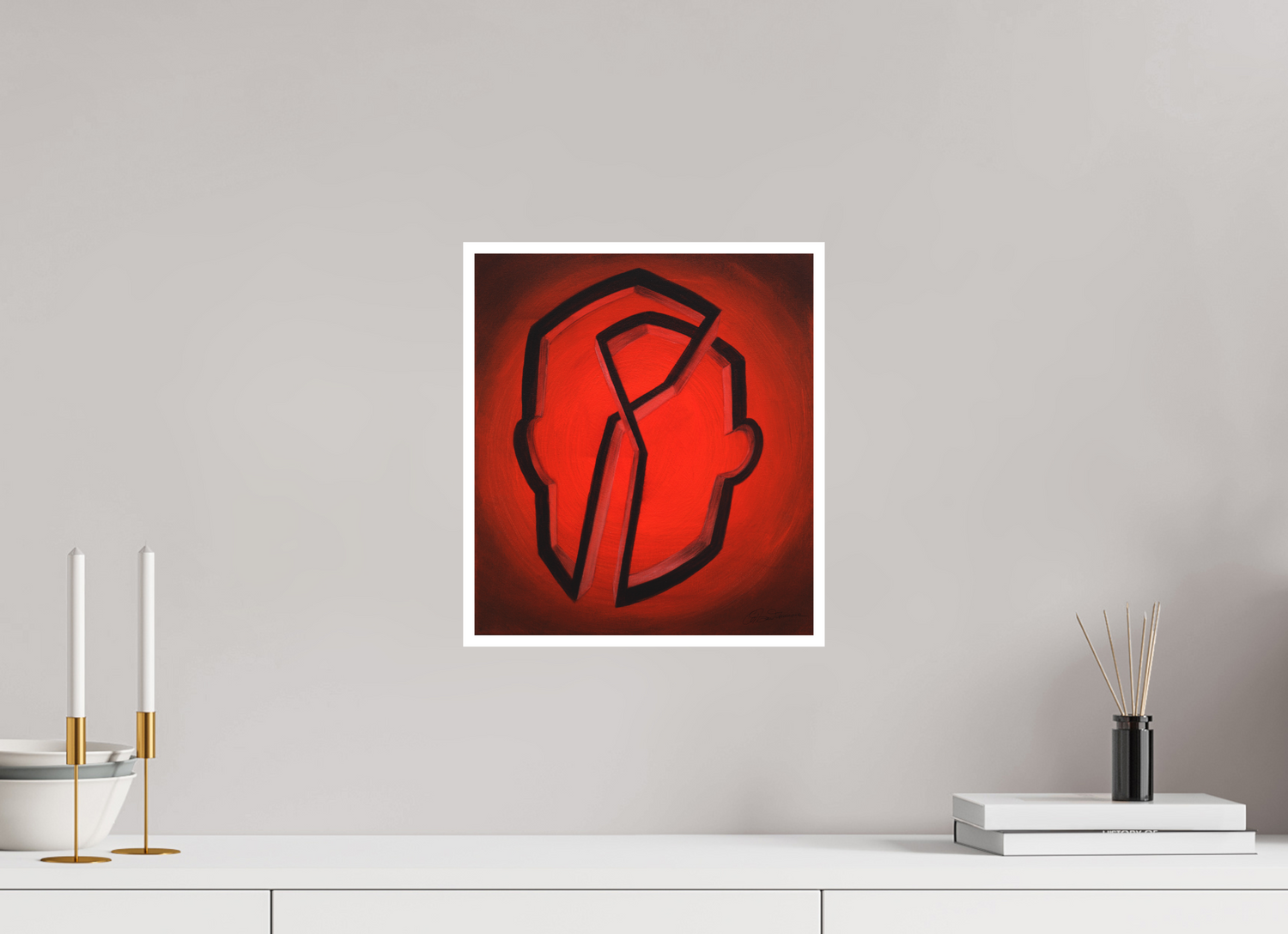 30 x 33,8 cm, Papier ohne Rahmen Selbst-Bild. Zwei Seiten ein Selbst