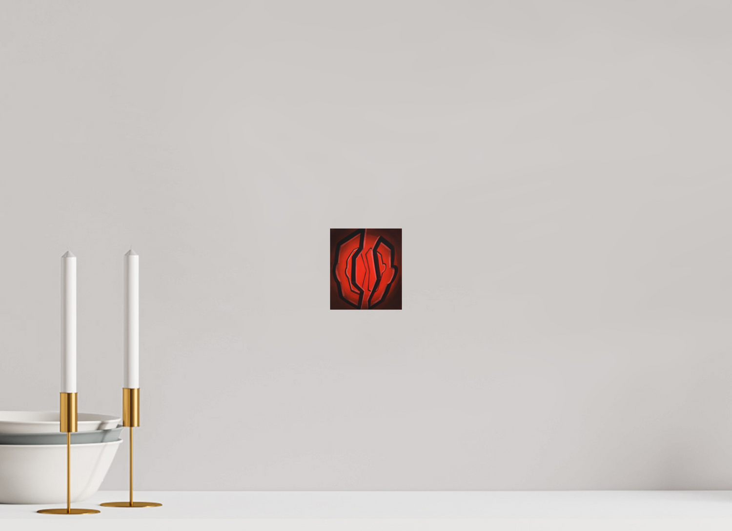 10 x 11,3 cm, Fine Art Print ohne Rahmen Selbst-Bild. Zwei Portale eines Selbst