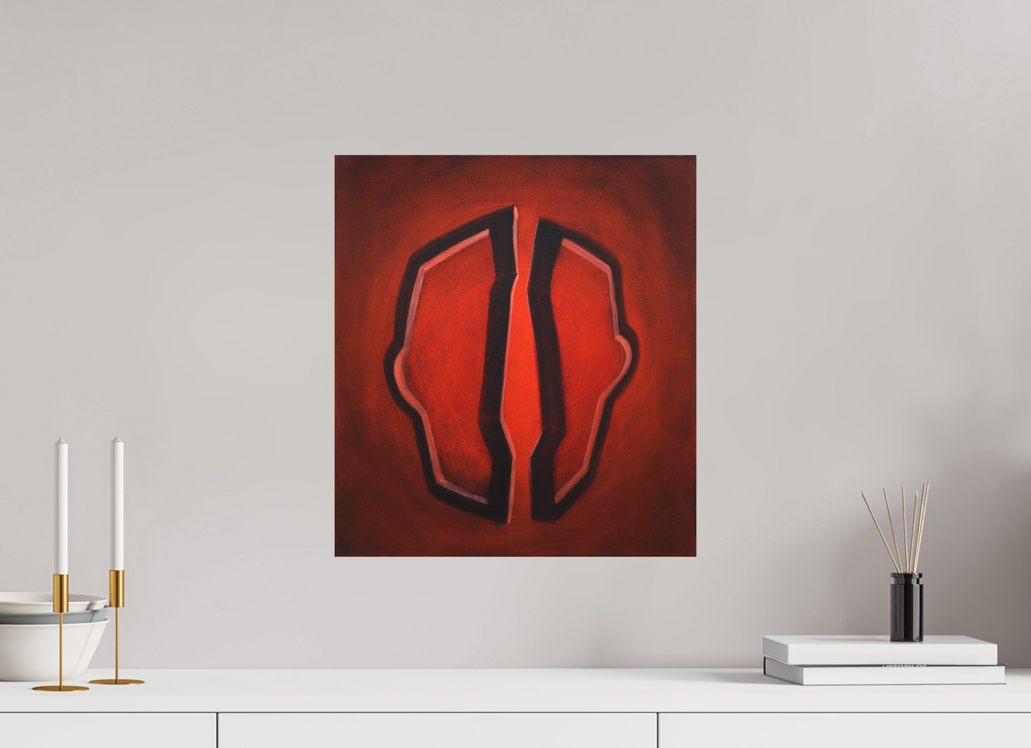 40 x 44,4 cm, Fine Art Print ohne Rahmen Selbst-Bild. Der Moment der Öffnung