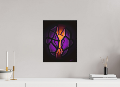 30 x 37,5 cm, Alu-Dibond mit Holzrahmen, schwarz Selbst-Bild. Schale und Kern