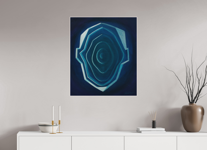 70 x 82,6 cm, Alu-Dibond mit Holzrahmen, weiß Schichten des Selbst