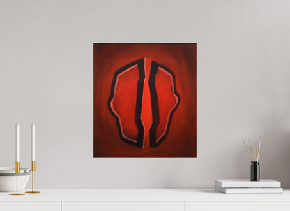 40 x 44,4 cm, Fine Art Print auf Metal Selbst-Bild. Der Moment der Öffnung