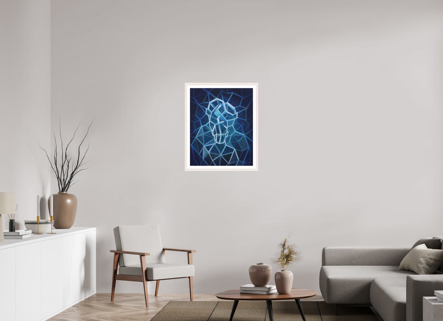 60 x 73,9 cm, Druck auf Papier gerahmt Familienfeld