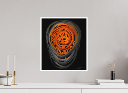 40 x 45,9 cm, Papier ohne Rahmen Feuer &amp; Asche | Herbstglut