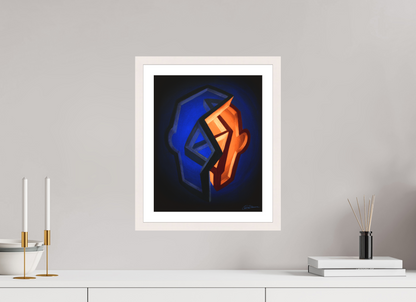 30 x 37,5 cm, Papier mit Holzrahmen | weiß | Museumsglas Tag und Nacht