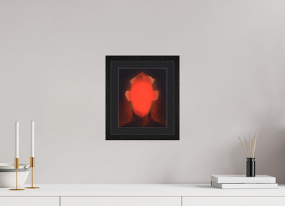 20 x 24,2 cm, Foto Papier schwarzes passapartout und schwarzer rahmen Portal zum Selbst