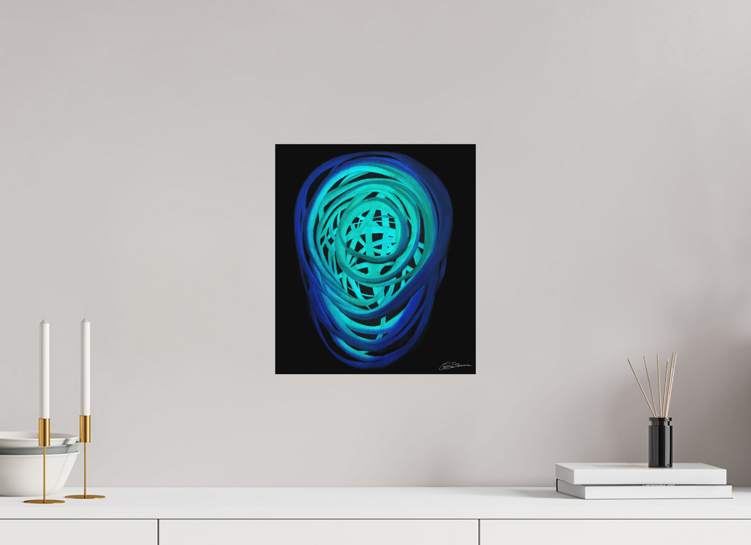 30 x 34,4 cm, Alu-Dibond mit Aufhängung Wasser | Frühling