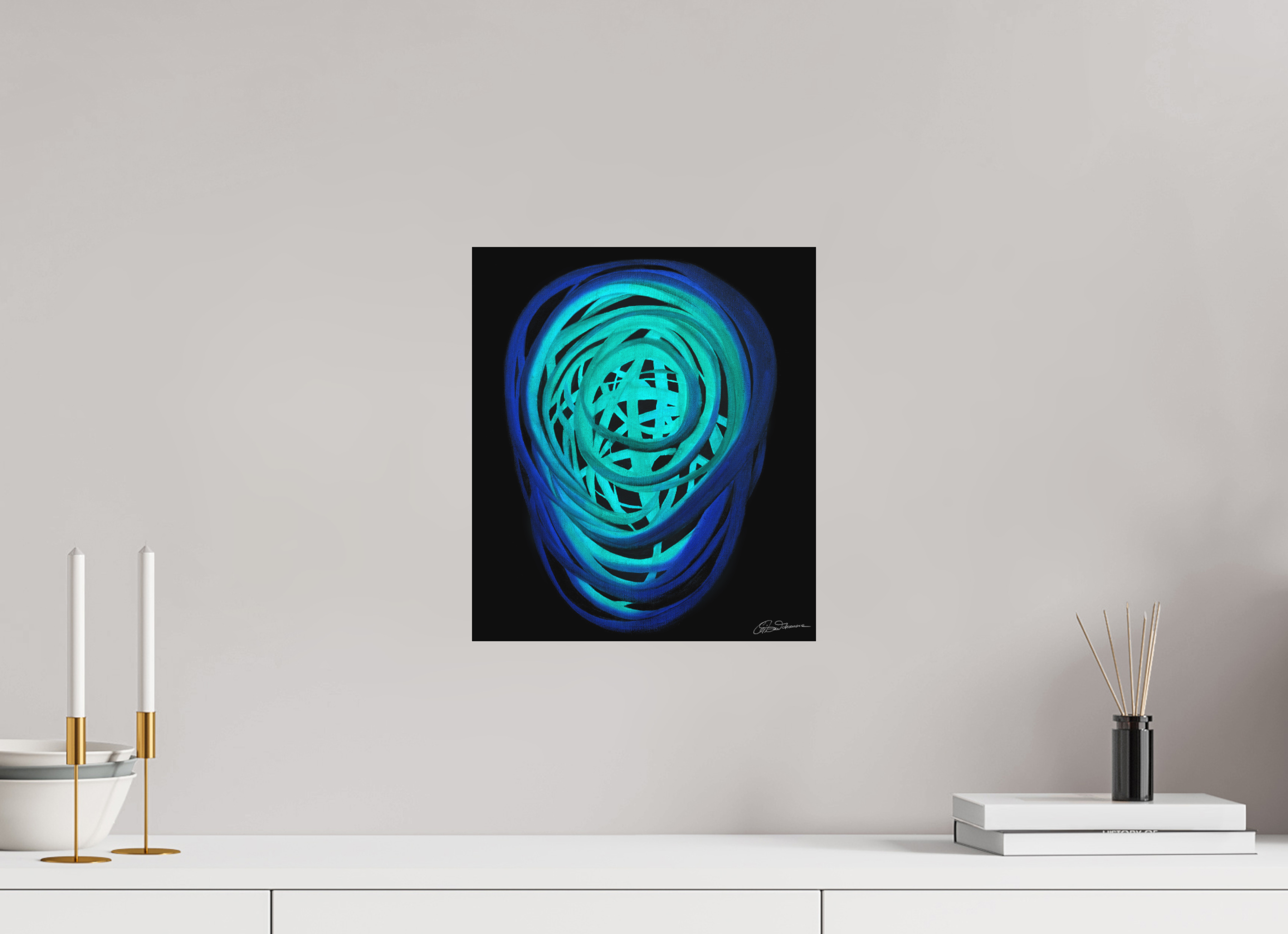 30 x 34,4 cm, Alu-Dibond mit Aufhängung Wasser | Frühling