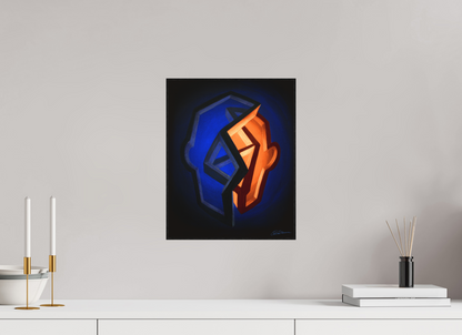 30 x 37,5 cm, Alu-Dibond mit Holzrahmen | schwarz Tag und Nacht