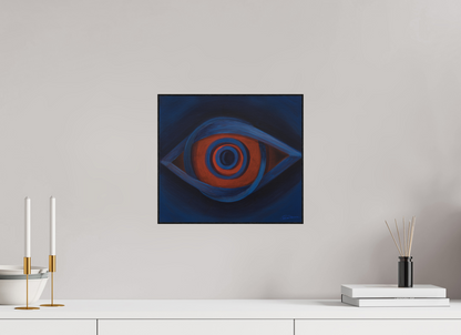 33,9 x 30 cm, Alu-Dibond mit Holzrahmen, schwarz Auge der Erkenntnis