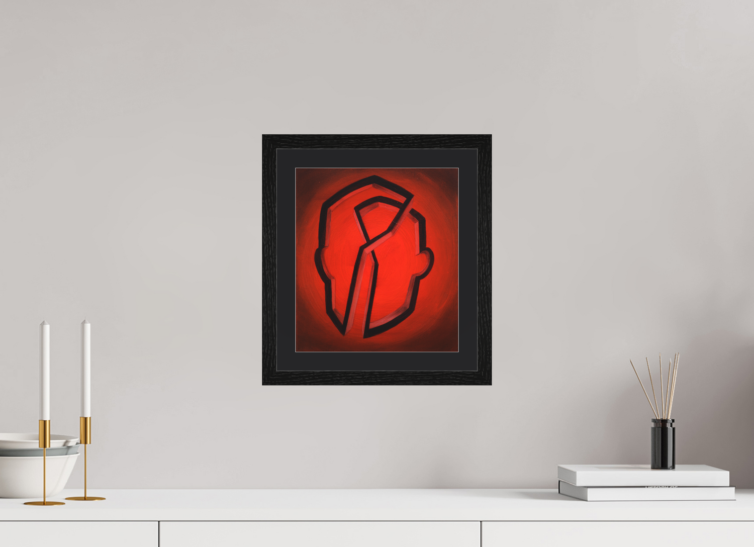 25 x 28,1 cm, Foto Papier schwarzes passapartout und schwarzer rahmen Geistige Architektur arbeitstitel