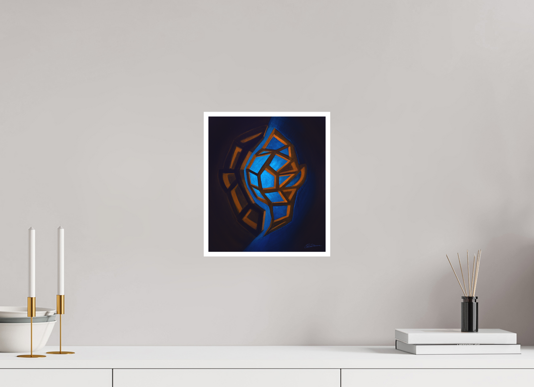 25 x 28,9 cm, Papier ohne Rahmen Innere Tektonik – Erde &amp; Wasser