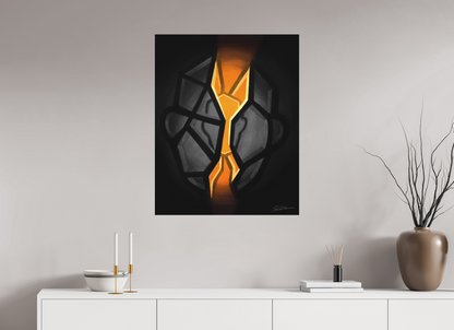 70 x 87,5 cm, Kunstdruck auf Alu-Dibond mit Aufhängung Selbst-Bild. Schale und Kern.