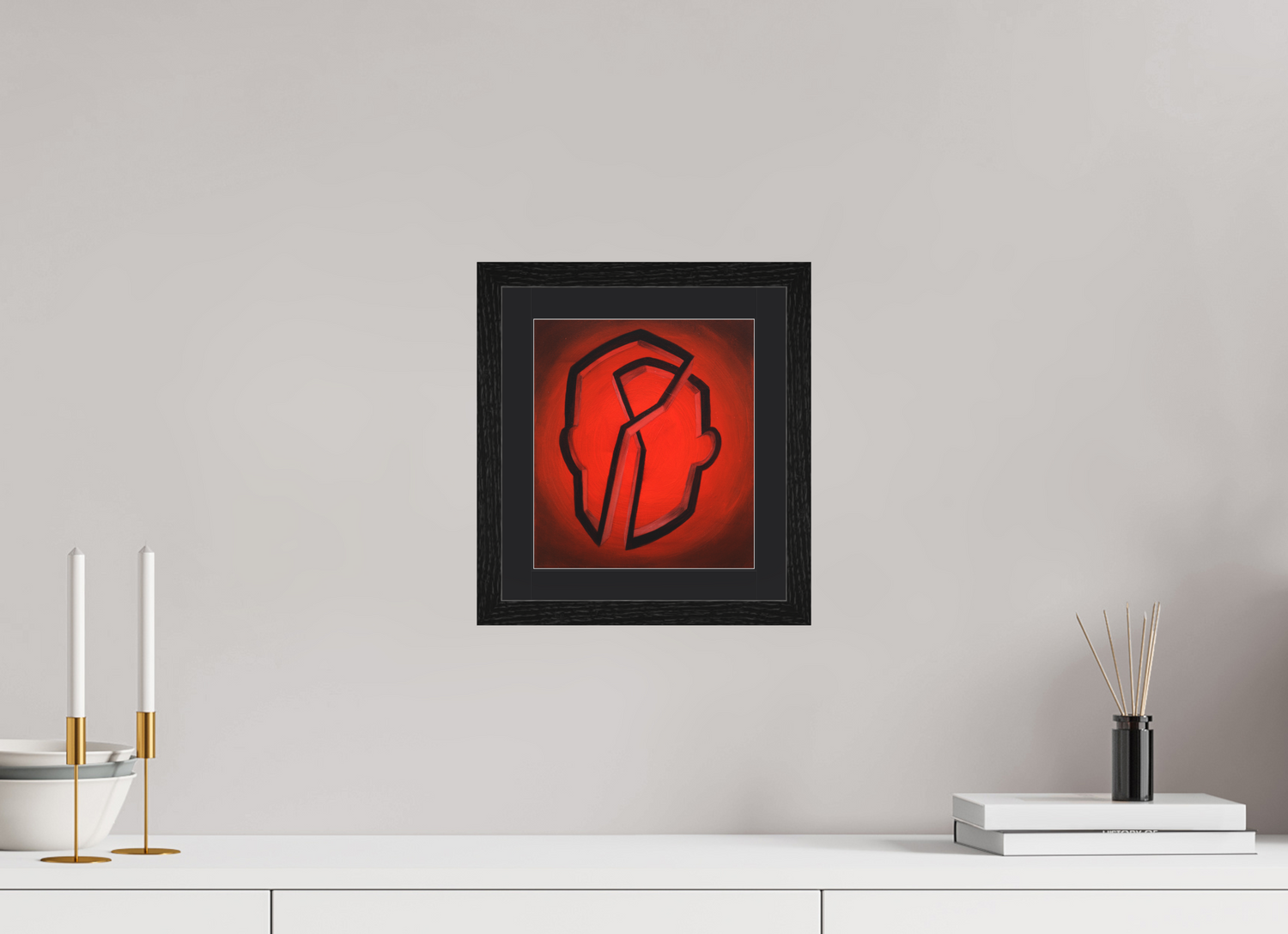 20 x 22,5 cm, Foto Papier schwarzes passapartout und schwarzer rahmen Geistige Architektur arbeitstitel