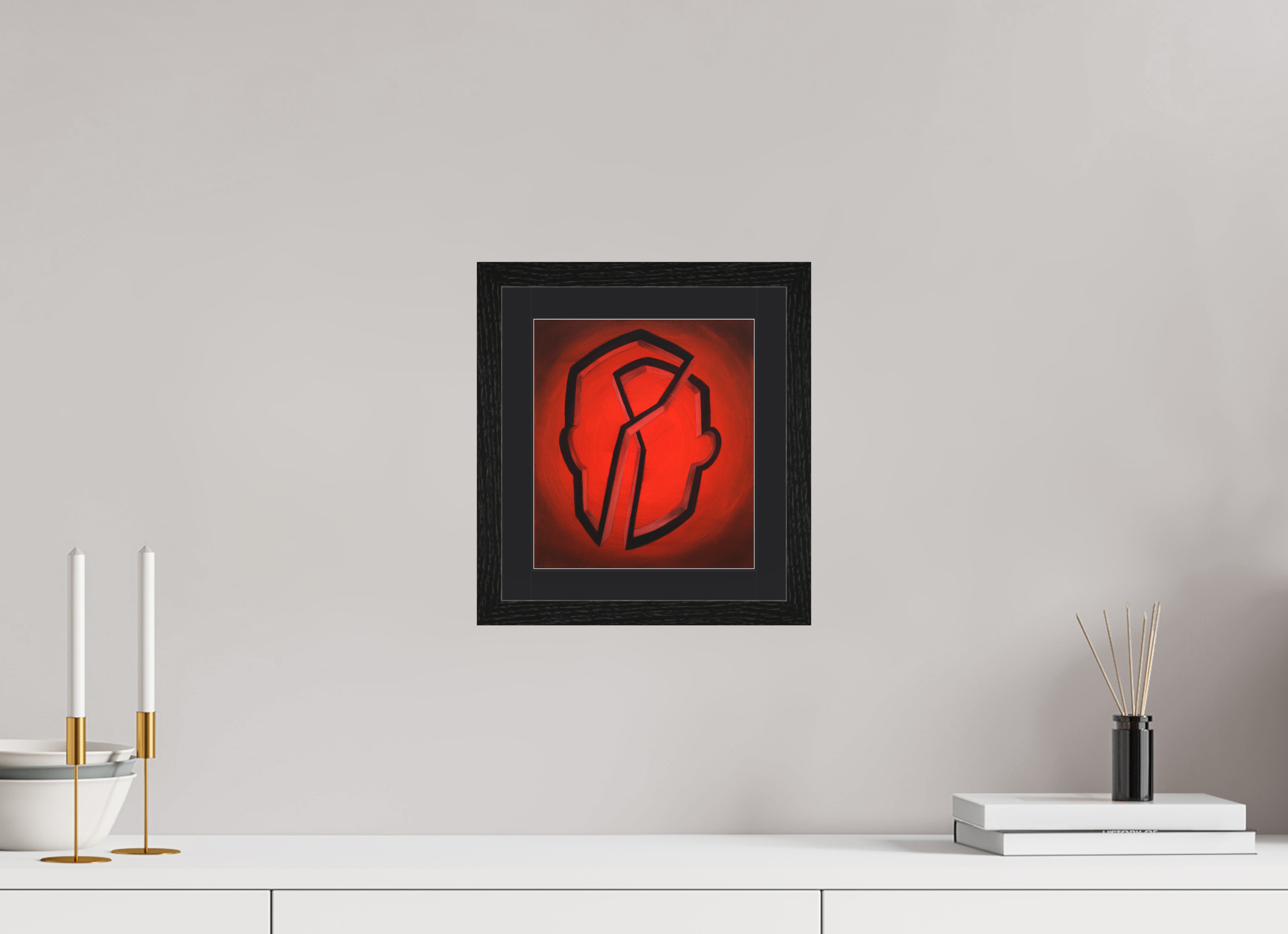 20 x 22,5 cm, Foto Papier schwarzes passapartout und schwarzer rahmen Geistige Architektur arbeitstitel