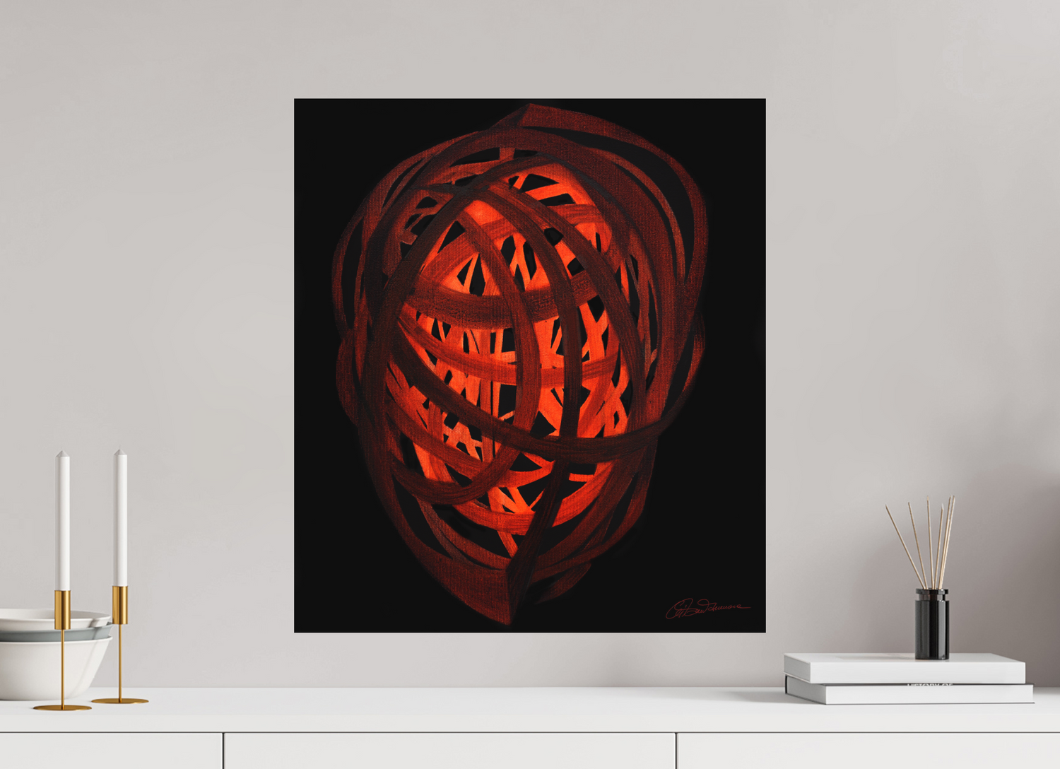 50 x 56,6 cm, Alu-Dibond mit Aufhängung Selbst Formung