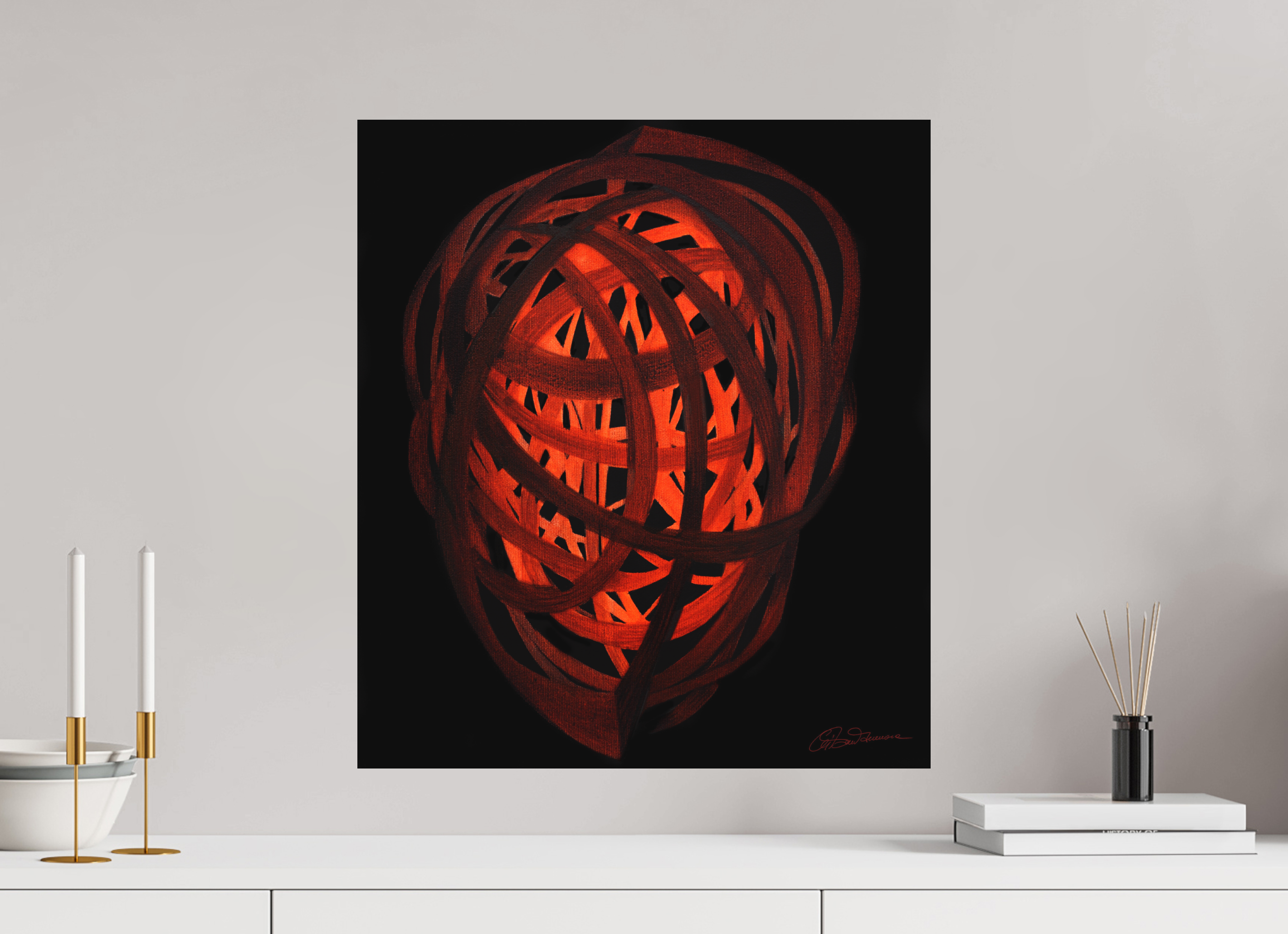 50 x 56,6 cm, Alu-Dibond mit Aufhängung Selbst Formung