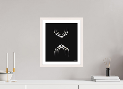 30 x 35,9 cm, Kunstdruck auf Papier mit Holzrahmen, weiß Selbstbegegnung