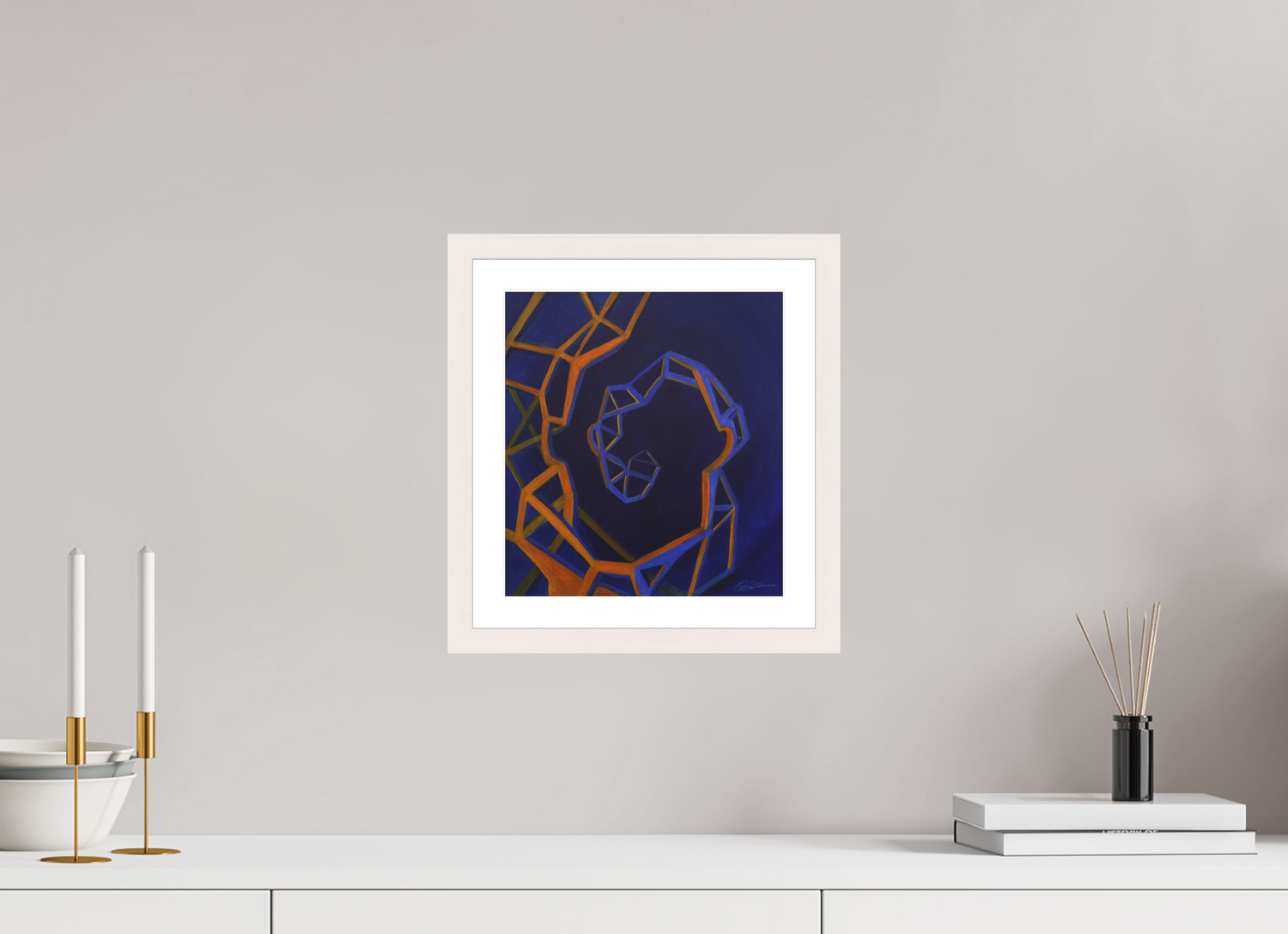 25 x 27,3 cm, Papier mit Holzrahmen | weiß | Museumsglas Evolution – Spirale des Selbst