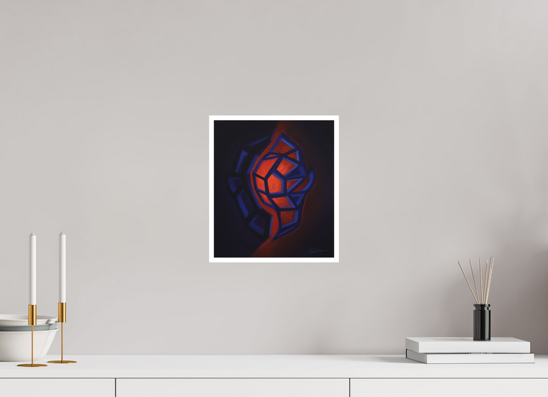 25 x 28,6 cm, Papier ohne Rahmen Innere Architektur – Feuer &amp; Wasser