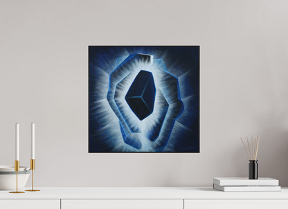 41,6 x 40 cm, Alu-Dibond mit Holzrahmen | schwarz Der innere Durchbruch – Erwachen