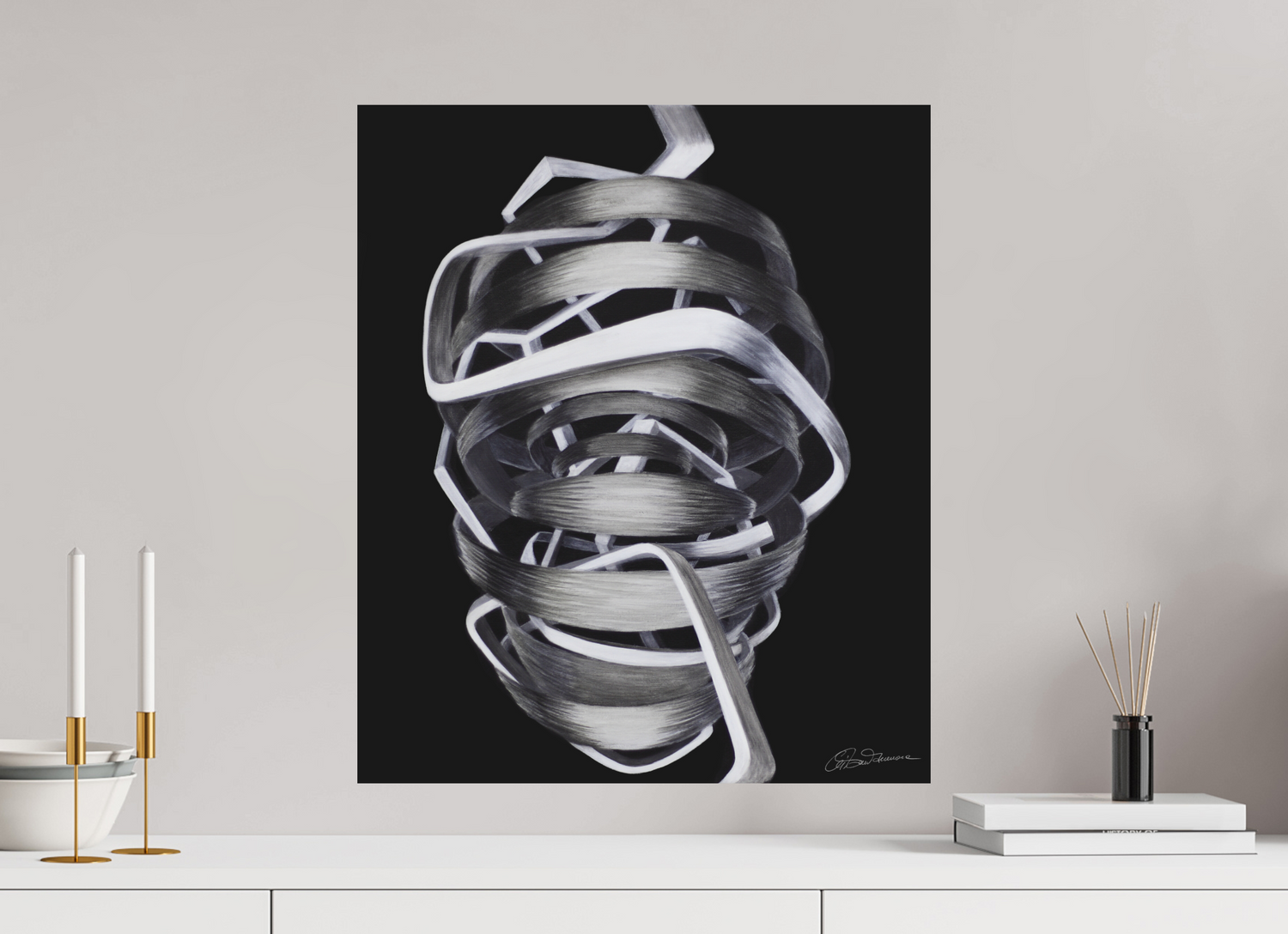 50 x 59,2 cm, Alu-Dibond mit Aufhängung Architektur des Bewusstseins - Innerer Pfad