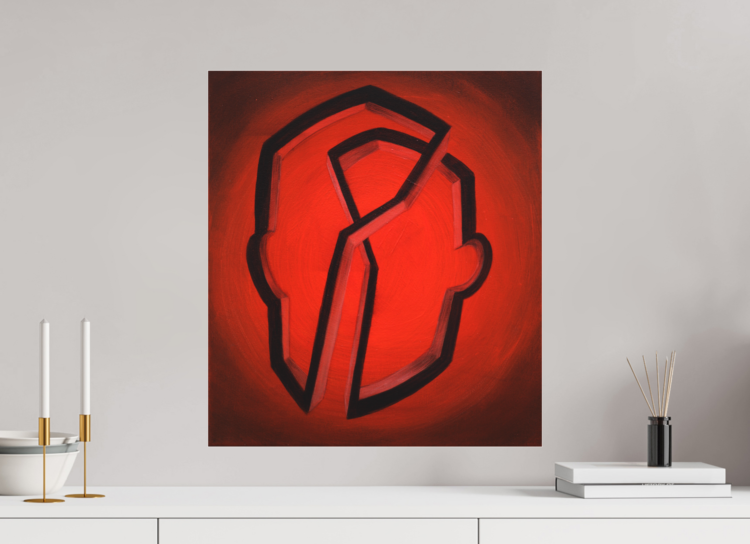 50 x 56,3 cm, Fine Art Pigmentdruck hinter Acrylglas Geistige Architektur arbeitstitel