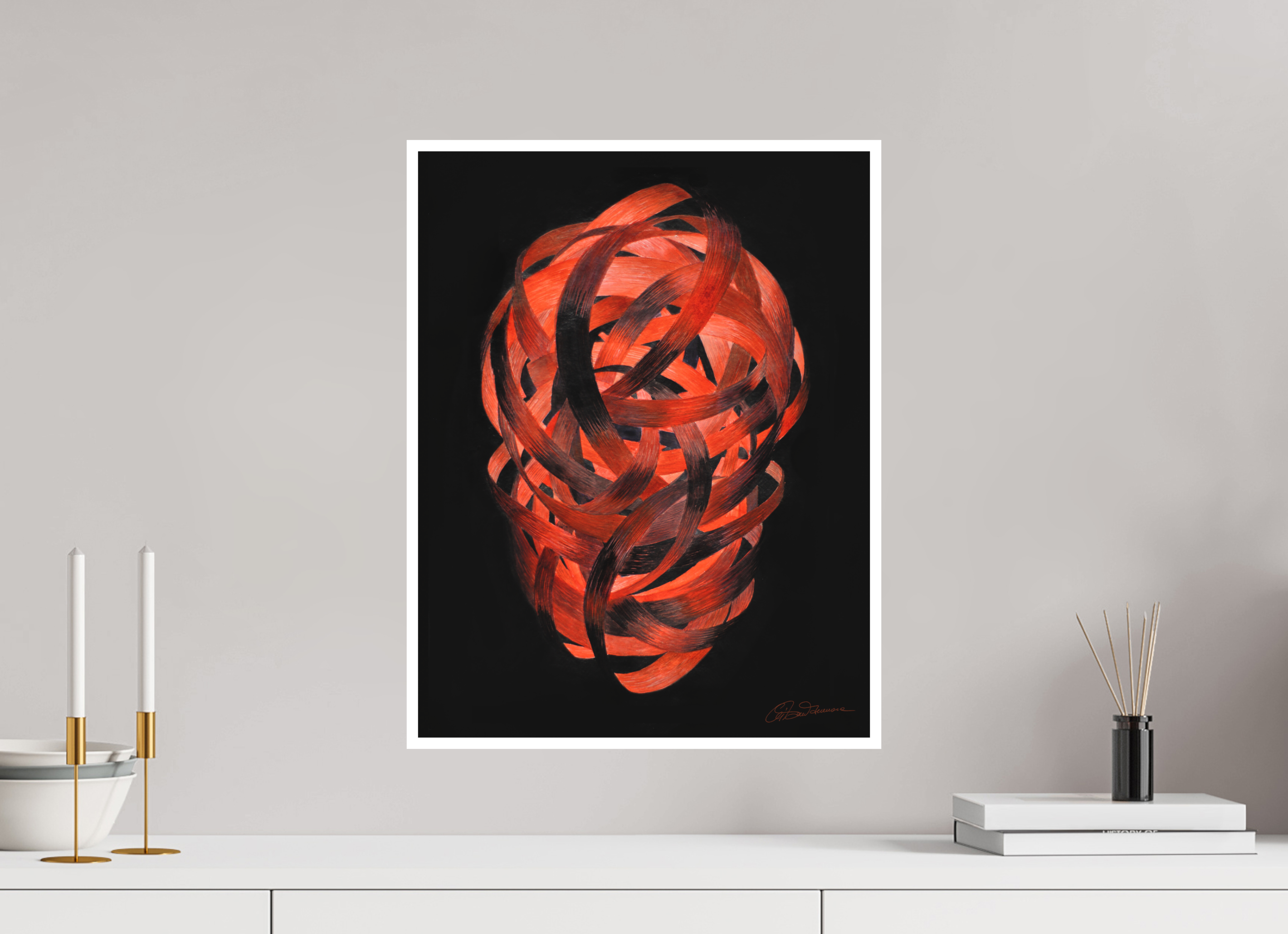 40 x 51,9 cm, Papier ohne Rahmen Glutbahnen