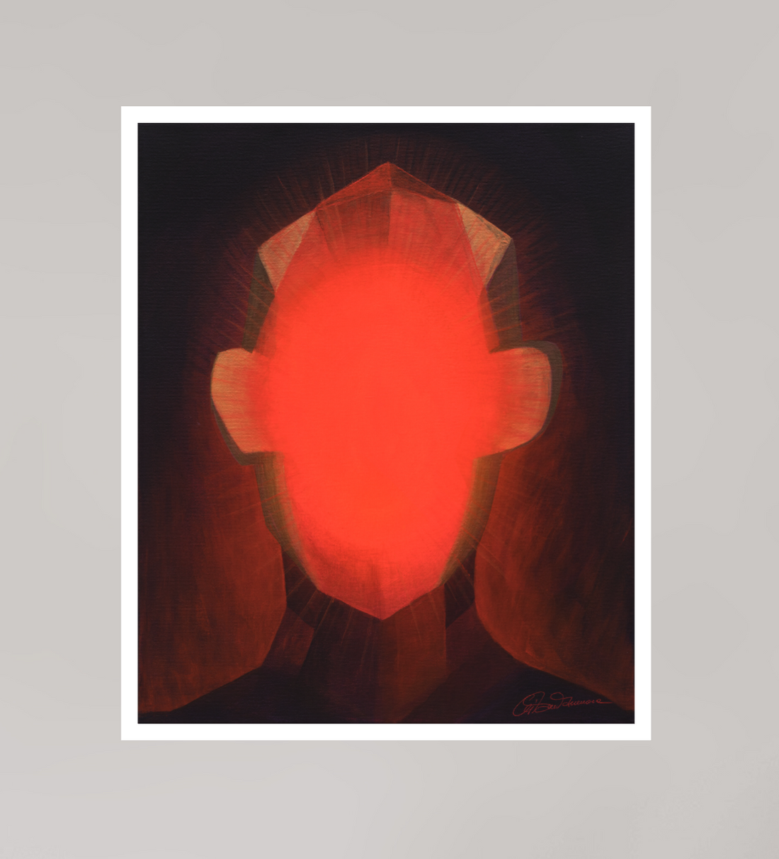 30 x 36,3 cm, Papier ohne Rahmen Innere Sonne