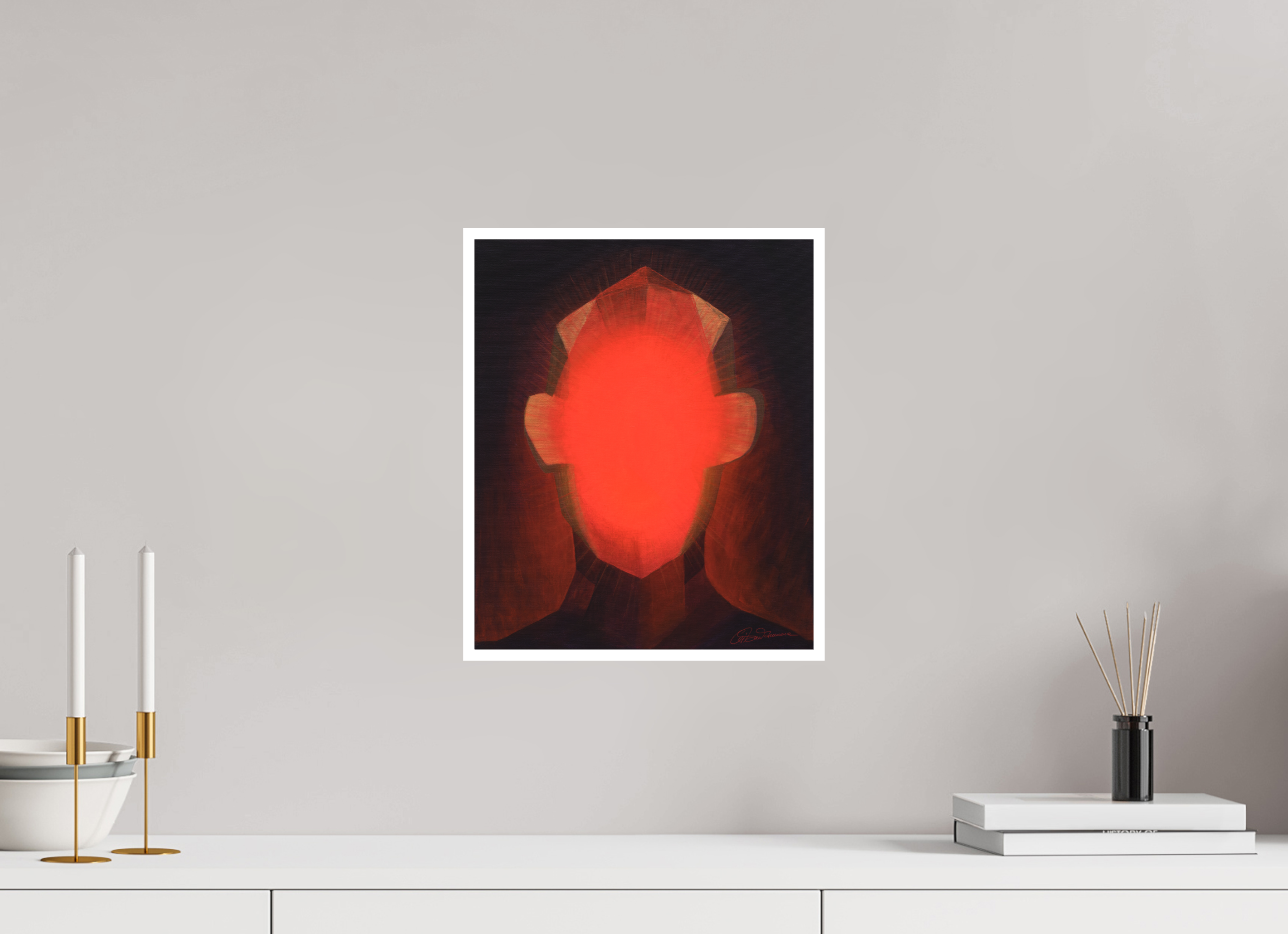 30 x 36,3 cm, Papier ohne Rahmen Innere Sonne