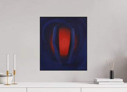 40 x 45,7 cm, Alu-Dibond mit Holzrahmen, schwarz Selbst-Begegnung