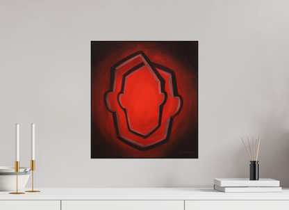 40 x 43,8 cm, Alu-Dibond mit Holzrahmen, schwarz Selbst-Bild. Die unendliche Wandlung