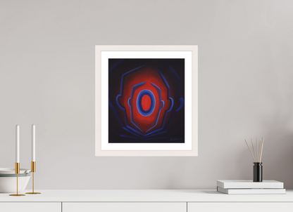 30 x 33,2 cm, Papier mit Holzrahmen, weiß Selbst-Ursprung