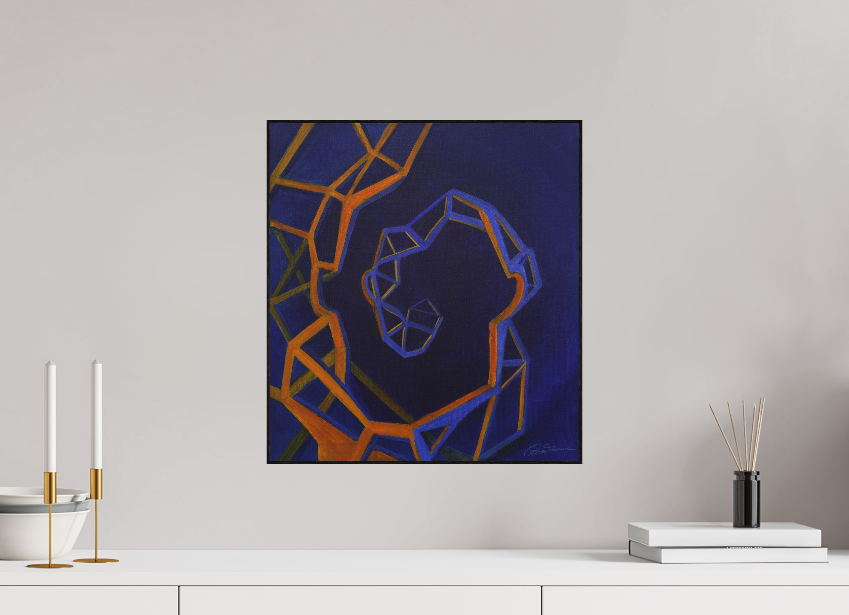 40 x 43,7 cm, Alu-Dibond mit Holzrahmen, schwarz Evolution – Spirale des Selbst