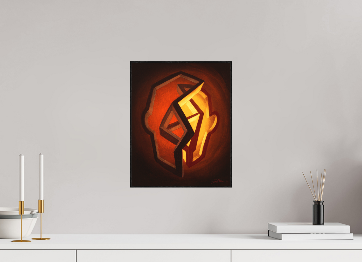 30 x 37,5 cm, Alu-Dibond mit Holzrahmen, schwarz Hochsommer | Höhepunkt